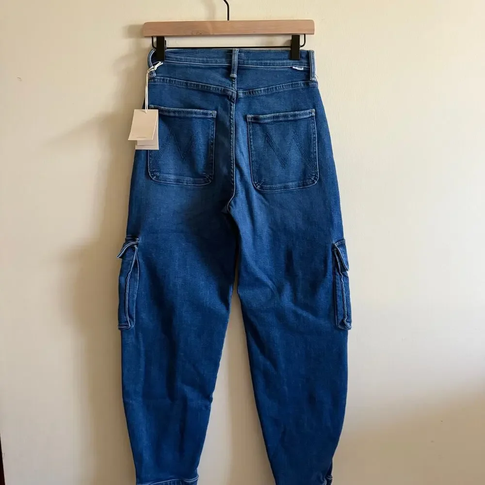 MOTHER The Curbside Barrel Cargo OPPOSITES ATTRACT Pants NWT Size 26 - Picture 6 of 8